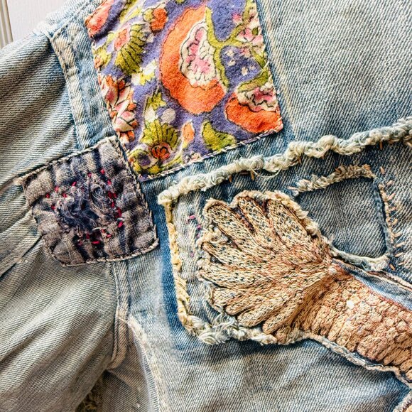Magnolia Pearl Unbreakable Love Denim Jacket New With Tags - Picture 8 of 16